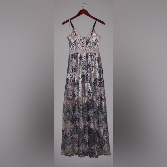 AQUA x Maddie & Tae Embellished Maxi Dress Women Small Wedding Guest Prom Party - Picture 3 of 6